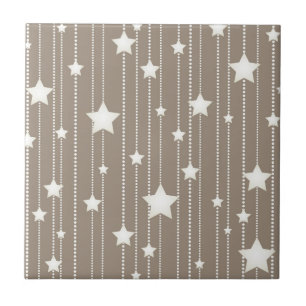 Echte beige en witte-sterrenstaafjes tegeltje