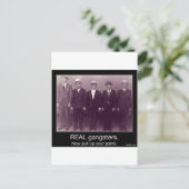 echte bendes trekken nu je broek op briefkaart (Staand voorkant)