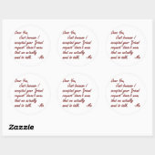 Echte betekenis van vriendschap ronde sticker (Vel)