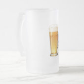 Echte bierglazen beker matglas bierpul (Voorkant links)