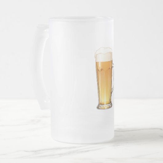 Echte bierglazen beker matglas bierpul (Voorkant links)