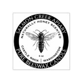 Echte bijenkast voor bijenwas rubberstempel (Afrduk)