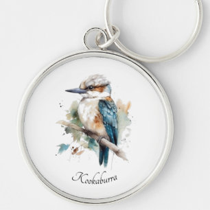 Echte Blauwe Kookaburra, op maat gemaakt Sleutelhanger