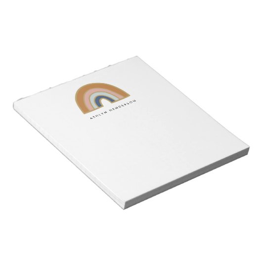 Echte Bohemian Rainbow - Aangepaste naam Notitieblok (Schuin)