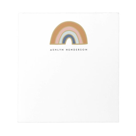 Echte Bohemian Rainbow - Aangepaste naam Notitieblok (Voorkant)