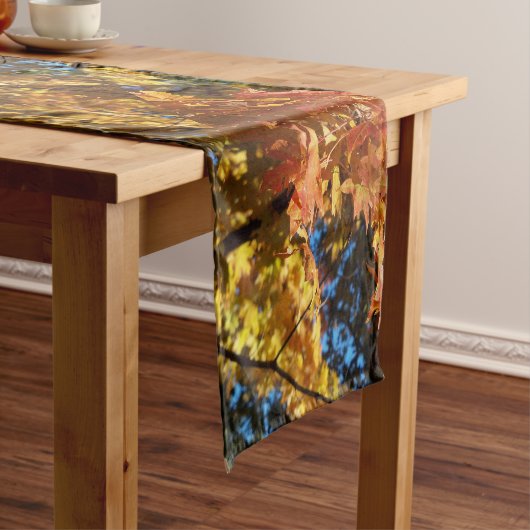 Echte bomen Herfstbladeren Tafel Runner Korte Tafelloper (Voorbeeld)