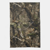 Echte boom camouflage keukenhanddoek (Verticaal)