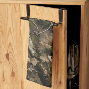 Echte boom camouflage keukenhanddoek