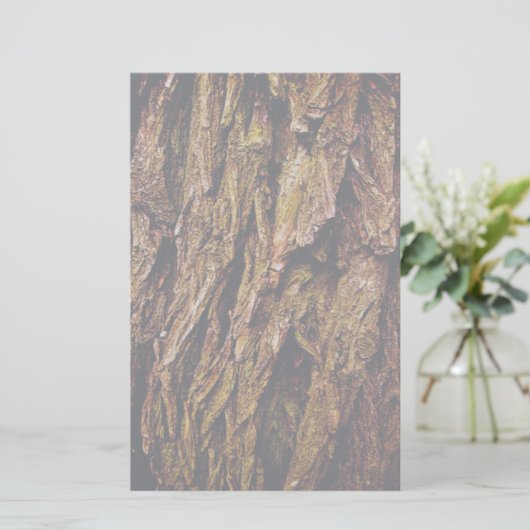 Echte boomschors briefpapier (Staand voorkant)