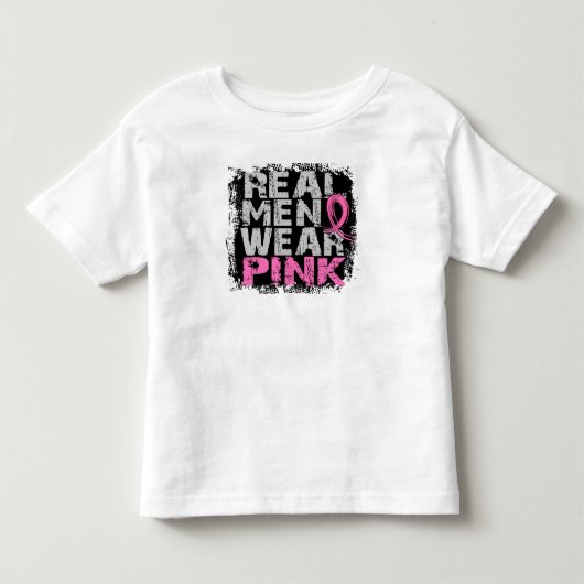 Echte borstkanker Mannen Draag Roze Kinder Shirts (Voorkant)