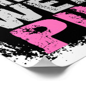 Echte borstkanker Mannen Draag Roze Poster (Hoek)