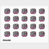 Echte borstkanker Mannen Draag Roze Ronde Sticker (Vel)