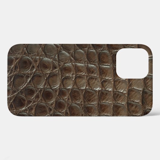 Echte bruine alligatorleder dicht bij show Case-Mate iPhone case (Achterkant (horizontaal))