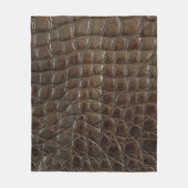 Echte bruine alligatorleder dicht bij show fleece deken (Voorkant)
