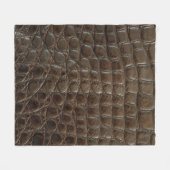 Echte bruine alligatorleder dicht bij show fleece deken (Voorkant (Horizontaal))