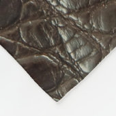 Echte bruine alligatorleder dicht bij show fleece deken (Hoek)