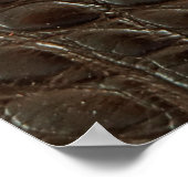 Echte bruine alligatorleder dicht bij show poster (Hoek)