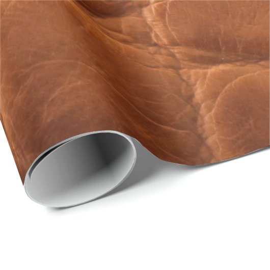 Echte bruine bruine elledertextuur cadeaupapier (Rol Hoek)