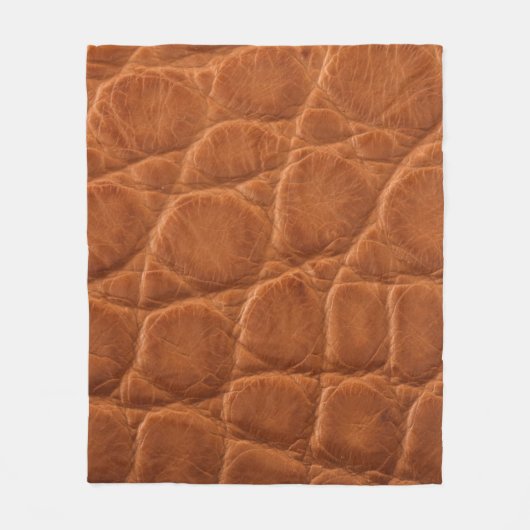 Echte bruine bruine elledertextuur fleece deken (Voorkant)