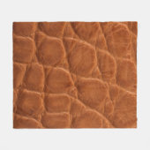 Echte bruine bruine elledertextuur fleece deken (Voorkant (Horizontaal))