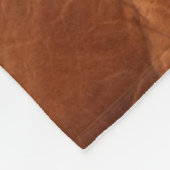 Echte bruine bruine elledertextuur fleece deken (Hoek)