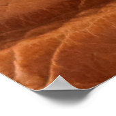 Echte bruine bruine elledertextuur poster (Hoek)
