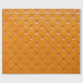 Echte bruine lederbekleding. cadeaupapier (Vlak)