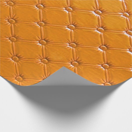 Echte bruine lederbekleding. cadeaupapier (Hoek)