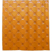 Echte bruine lederbekleding. douchegordijn (Voorkant)