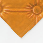 Echte bruine lederbekleding. fleece deken (Hoek)