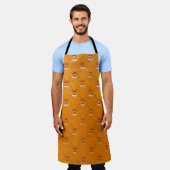 Echte bruine lederbekleding. schort (Gedragen)