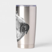Echte Bulldog Charme Geïsoleerde Drinkbeker (Achterkant)
