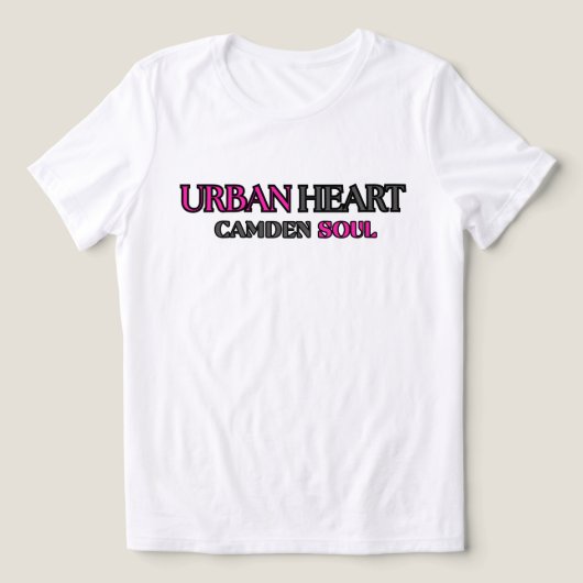 ECHTE CENTERVILLE STADSHART Witte Dames Tri-Blend Shirt (Design voorkant)
