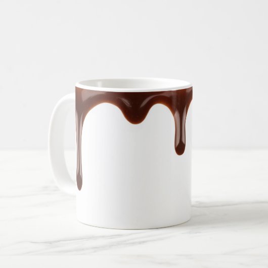 Echte chocoladedruppels mok (Voorkant links)