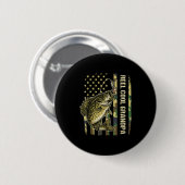 Echte Coole Opa Crape Visserij Camo Amerikaanse Vl Ronde Button 5,7 Cm (Voorkant /achterkant)