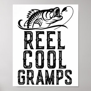 Echte Coole Opa Vissen Visser Grappig Retro Poster