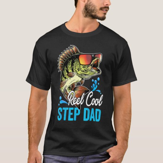 Echte Coole Stiefvader Visser Vader Vaderdag Fi T-shirt (Voorkant)