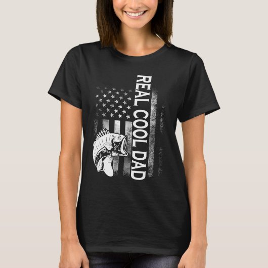 Echte coole vaders visfamilie t-shirt (Voorkant)