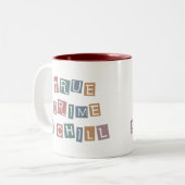 Echte criminaliteit en chill | Show van Murder Cri Tweekleurige Koffiemok (Voorkant links)