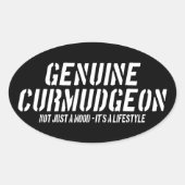 Echte Curmudgeon gewoon een stemming Het is een le Ovale Sticker (Voorkant)
