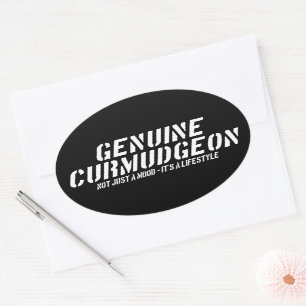 Echte Curmudgeon gewoon een stemming Het is een le Ovale Sticker