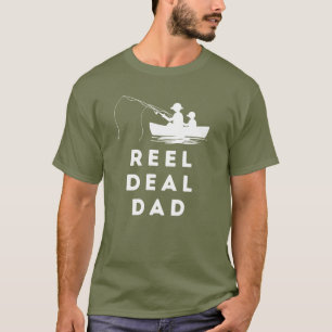 Echte Deal Papa Vissen Vaderdag Grap Geschenk T-shirt