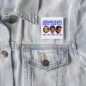 Echte democraten verlagen geen belastingen vierkante button 5,1 cm (In situ)