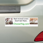 Echte Dierenvrienden Eet ze niet Bumpersticker (Op auto)