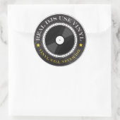 Echte DJ's Gebruik Vinyl Ronde Sticker (Tas)