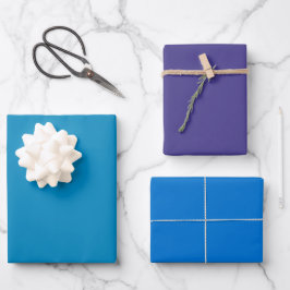 Echte donkere leigrijze blauwe tinten 3 tonen inpakpapier vel