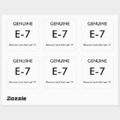 Echte E-7 Joke Stickers (Vel)