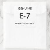 Echte E-7 Joke Stickers (Tas)