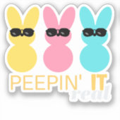 Echte eekhoorn voor Shirt, paaspap, eitje Sticker (Voorkant)