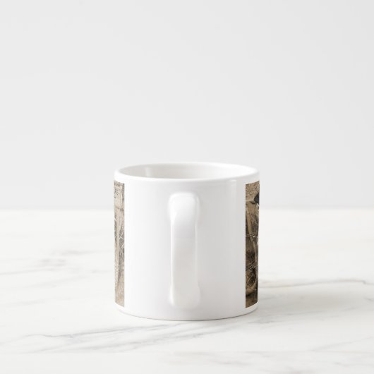 Echte eekhoorns in het oude westen espresso kop (Achterkant)